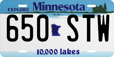 MN license plate 650STW