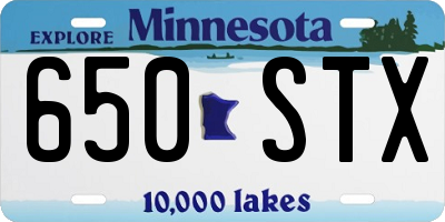 MN license plate 650STX