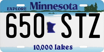 MN license plate 650STZ