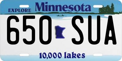 MN license plate 650SUA