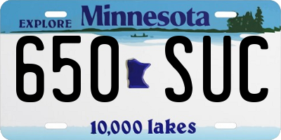 MN license plate 650SUC