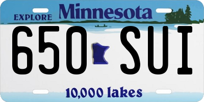 MN license plate 650SUI