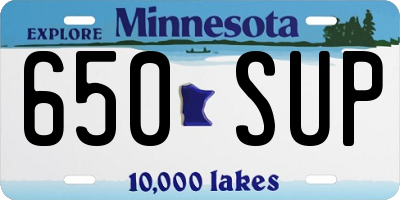 MN license plate 650SUP