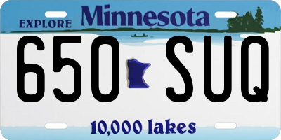MN license plate 650SUQ