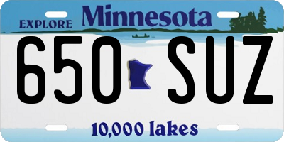 MN license plate 650SUZ