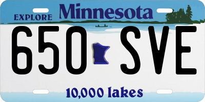 MN license plate 650SVE