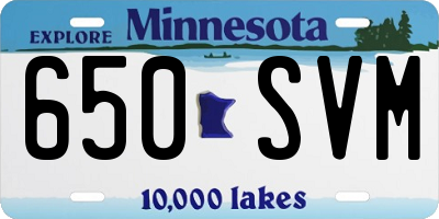MN license plate 650SVM