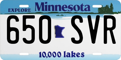 MN license plate 650SVR