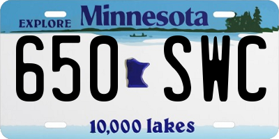MN license plate 650SWC