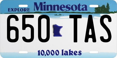 MN license plate 650TAS