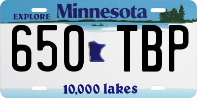 MN license plate 650TBP