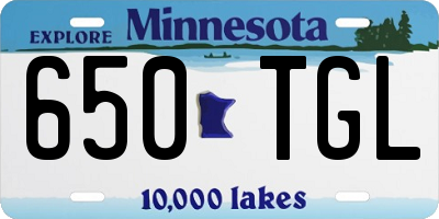 MN license plate 650TGL