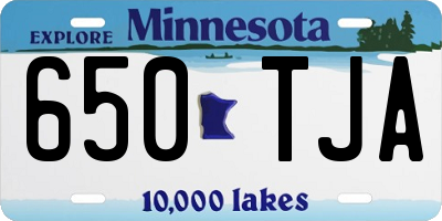 MN license plate 650TJA