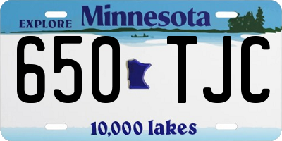 MN license plate 650TJC