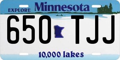 MN license plate 650TJJ