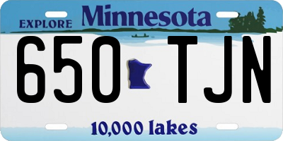 MN license plate 650TJN