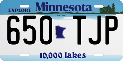 MN license plate 650TJP