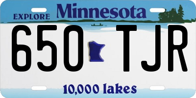 MN license plate 650TJR