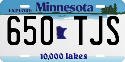 MN license plate 650TJS