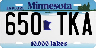 MN license plate 650TKA