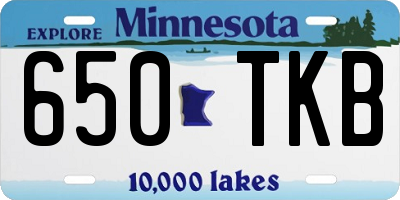 MN license plate 650TKB