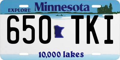 MN license plate 650TKI