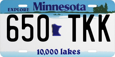 MN license plate 650TKK