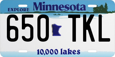MN license plate 650TKL