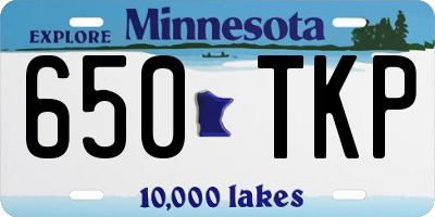 MN license plate 650TKP
