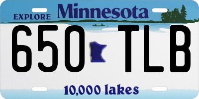 MN license plate 650TLB