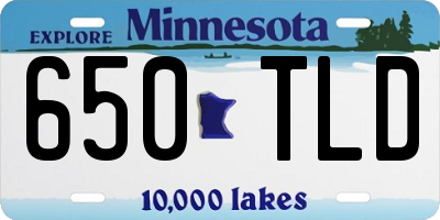 MN license plate 650TLD