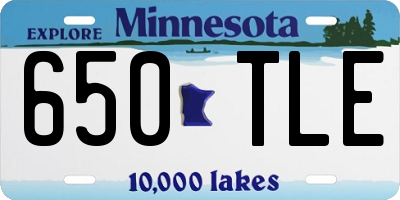 MN license plate 650TLE