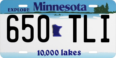 MN license plate 650TLI