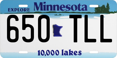 MN license plate 650TLL