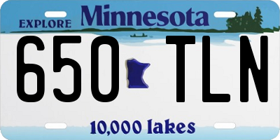 MN license plate 650TLN