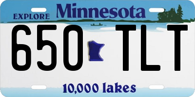 MN license plate 650TLT
