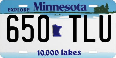 MN license plate 650TLU