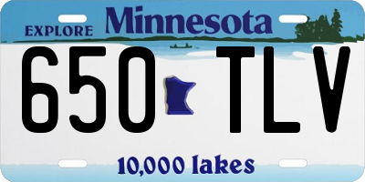 MN license plate 650TLV