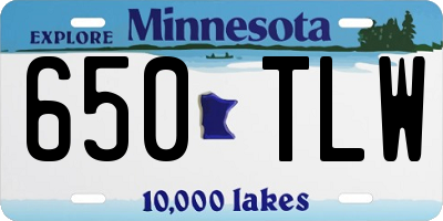 MN license plate 650TLW