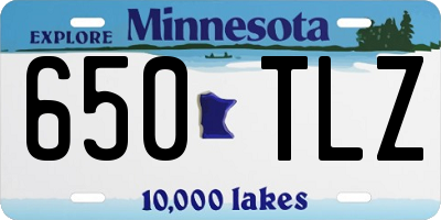 MN license plate 650TLZ