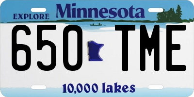 MN license plate 650TME
