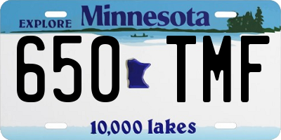 MN license plate 650TMF