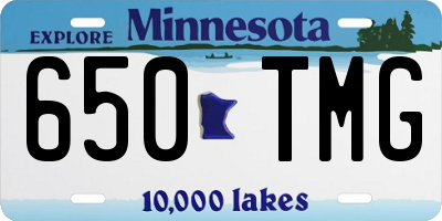 MN license plate 650TMG