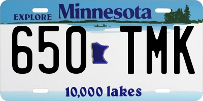 MN license plate 650TMK