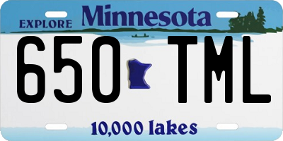 MN license plate 650TML