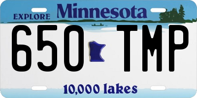 MN license plate 650TMP