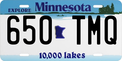 MN license plate 650TMQ