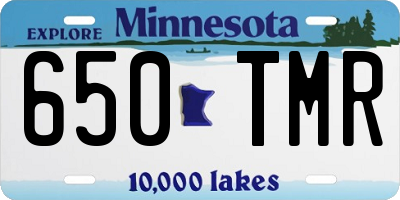 MN license plate 650TMR