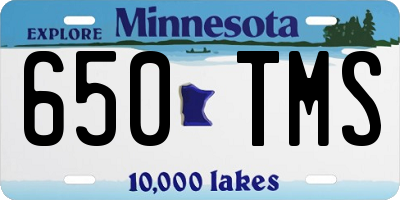 MN license plate 650TMS