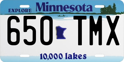 MN license plate 650TMX